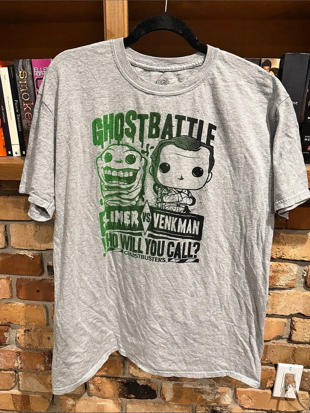 GameStop Exclusive Funko Ghostbusters Ghost Battle Slimer vs Venkman Pop Tee Gra